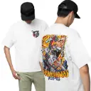 Cloroot Chainsaw Man Oversized T-Shirt for Men | White Anime Graphic Tee | 220 GSM Cotton |