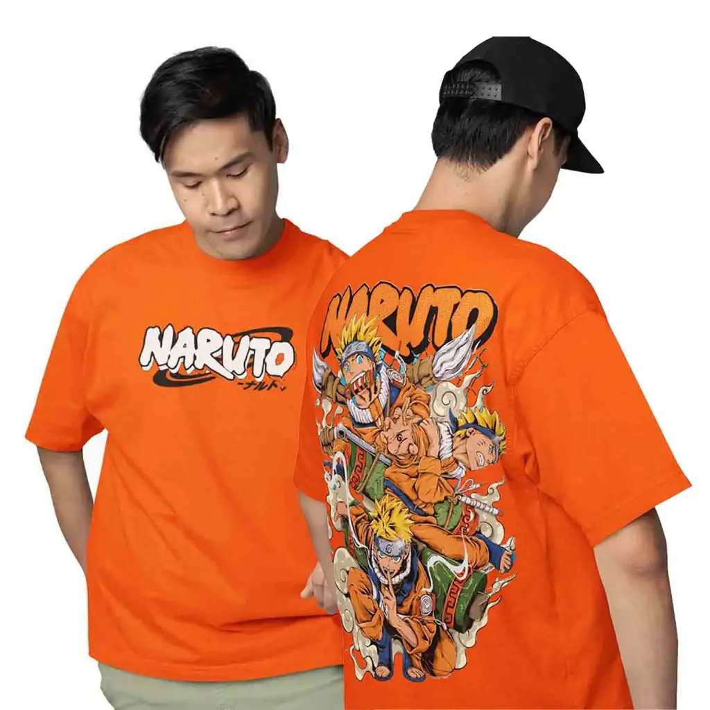 Cloroot Naruto Orange Oversized T-Shirt for Men | 240 GSM Cotton