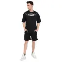 Black “Fueling Dreams” Co-ord Set | 240 GSM Relaxed Fit T-shirt & Short