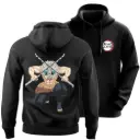 Demon Slayer Black Hoodie – Anime Oversized Streetwear Unisex