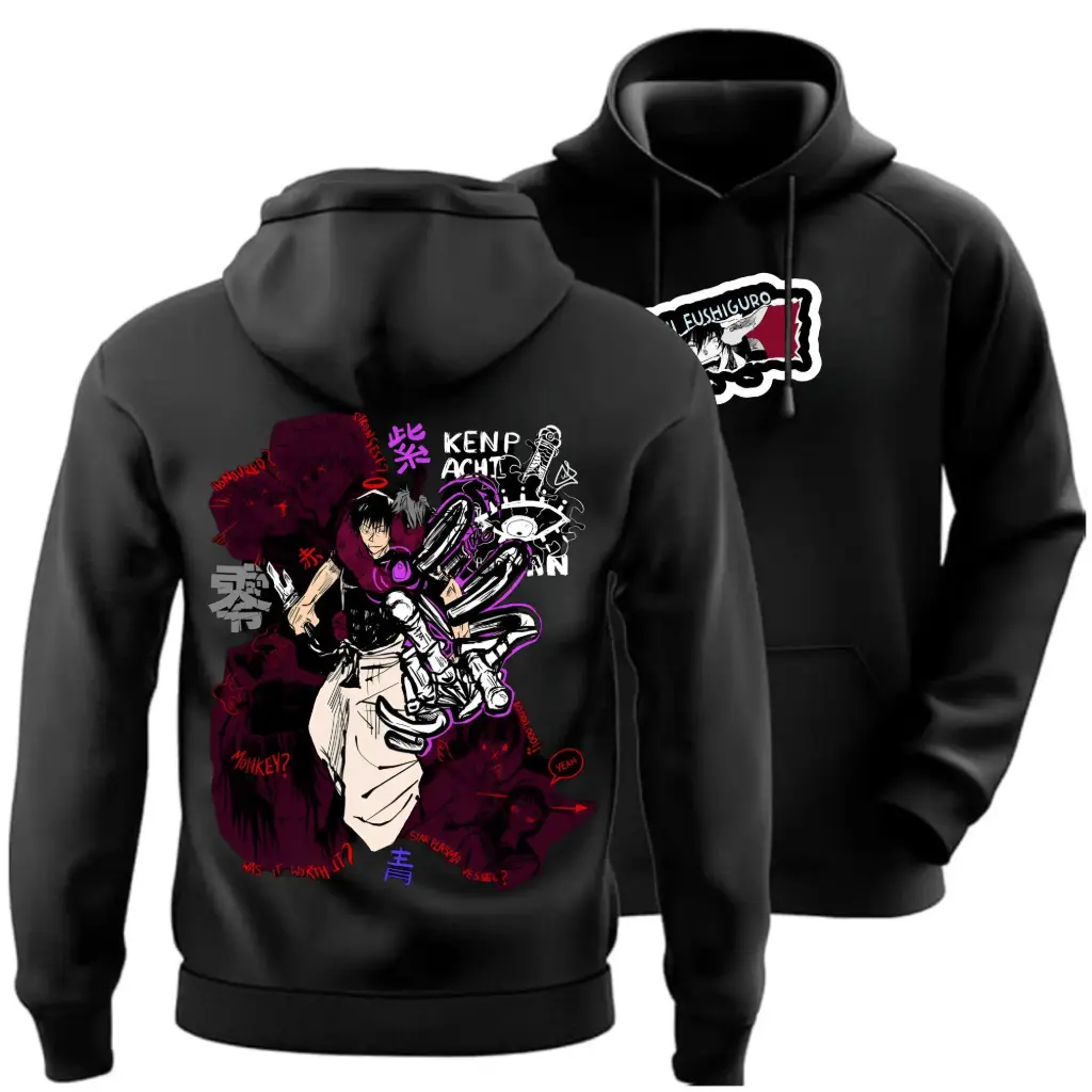 Toji Fushiguro Black Hoodie – Jujutsu Kaisen Anime Oversized Unisex
