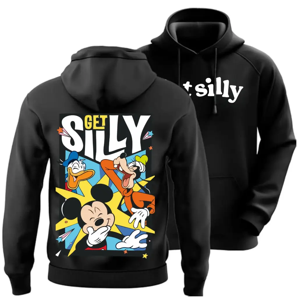 Get Silly Black Hoodie – Oversized Streetwear Unisex