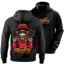 Monkey Funky Black Hoodie – Oversized Streetwear Unisex