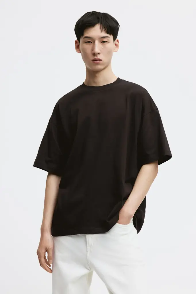 Cloroot Black Oversize T-shirt For Men (S)