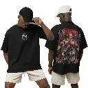 Black Sukuna Anime Oversized T-Shirt  For Men – 220 GSM French Terry