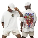 White One Piece Anime Oversized T-Shirt For Men  – 220 GSM  French Terry