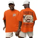 Orange Monkey D. Luffy Wanted Poster Oversized T-Shirt – 240 GSM French Terry