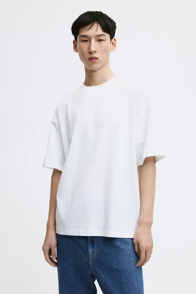 Cloroot White Oversize T-shirt For Men 220 GSM